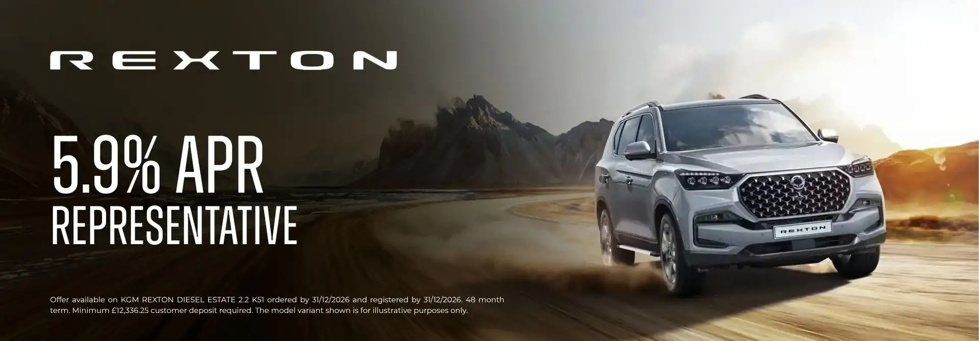 Rexton PCP 5.9% APR Representative finance