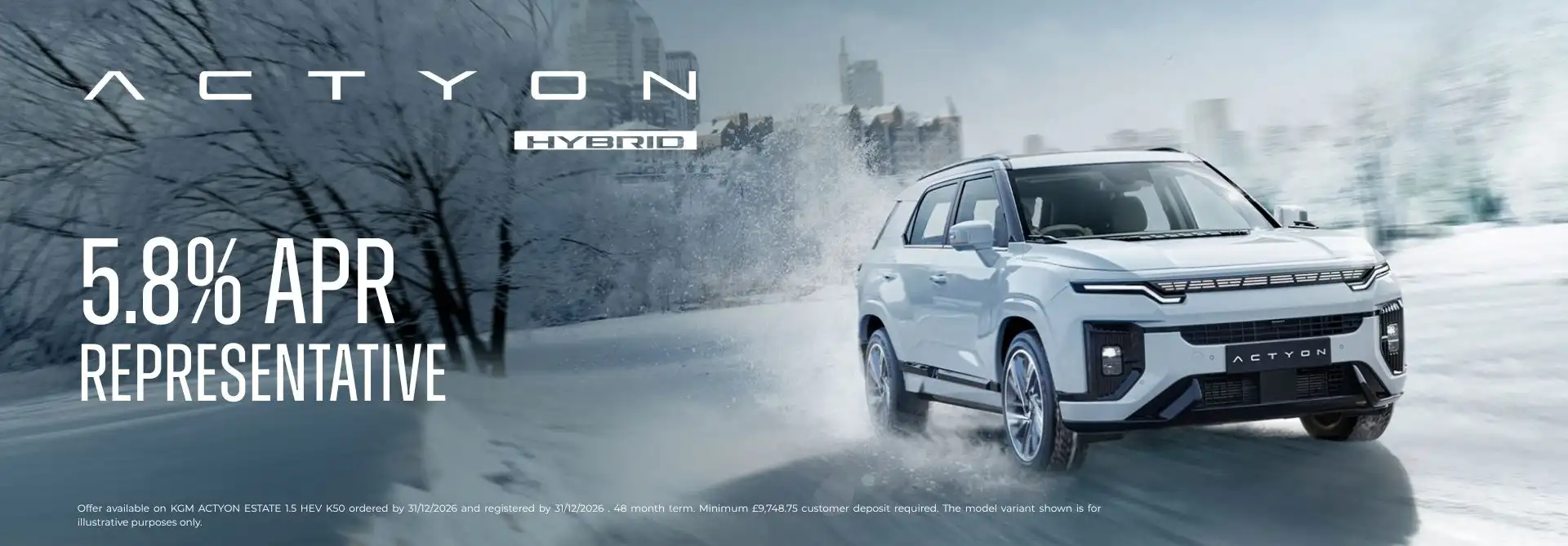 Actyon Hybrid PCP 5.8% APR Representative finance