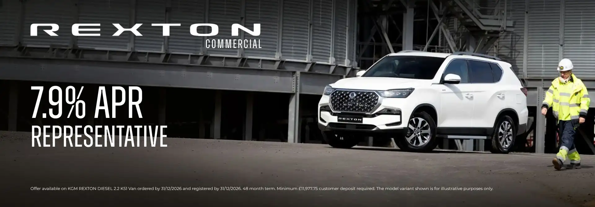 Rexton Commercial PCP 7.9% APR Representative finance